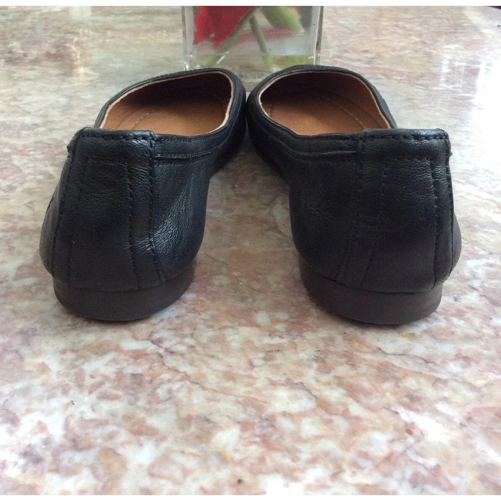 Frye Carson Women's‎ Black Leather Ballet Flats Size 6 EUC!, Retail $158
